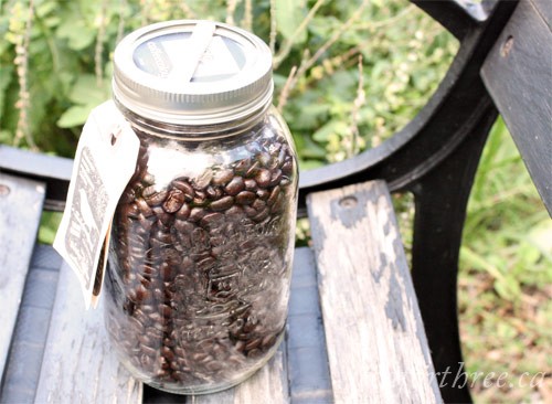 coffee in a mason jar