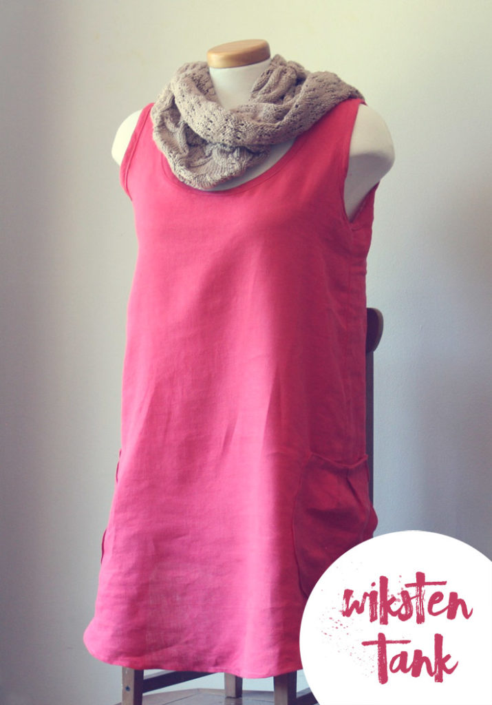 Linen Wiksten Tank with Side Pockets - such an easy pattern to follow with beautiful results! 