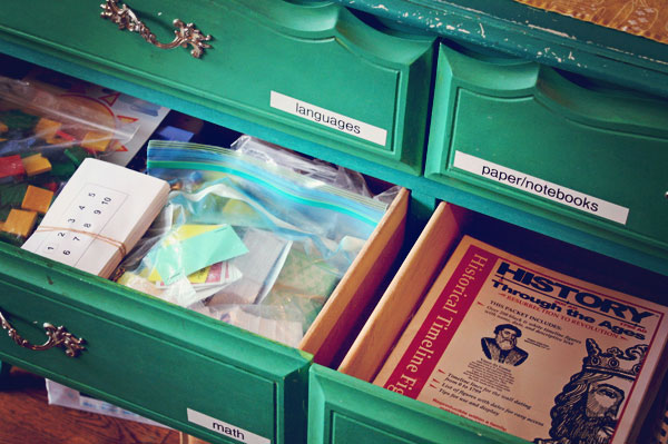 homeschool-organization-drawers